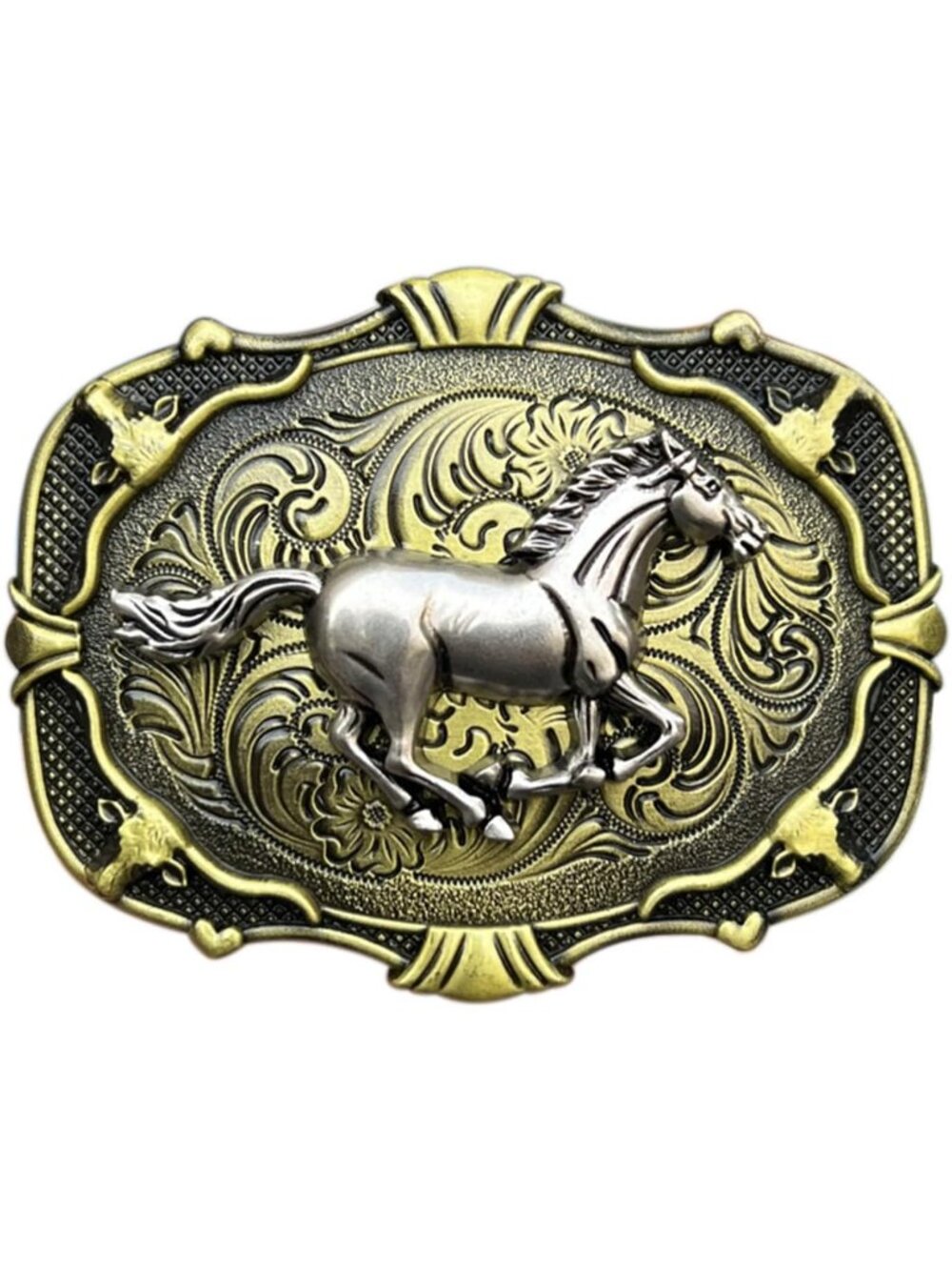 Women Animal-007 Imported Western Cowboy Bull Head Horse Belt Buckle